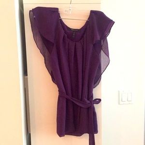 BCBGMaxAzaria purple sleeveless dress shirt